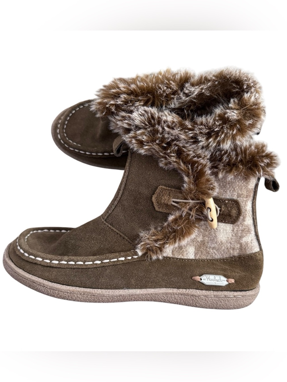 Woolrich Suede Wool Moccasins Ankle Boots Size 7